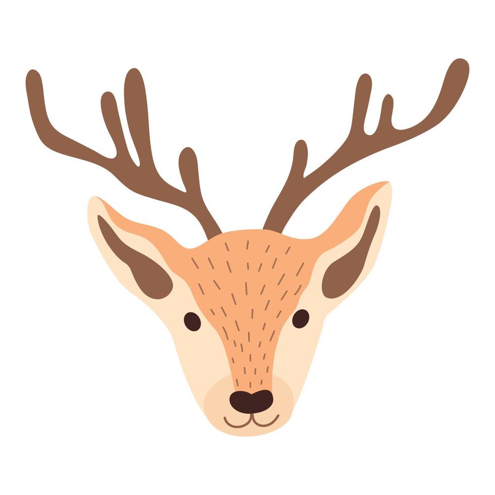 Deer head on a white background. vector illustration.