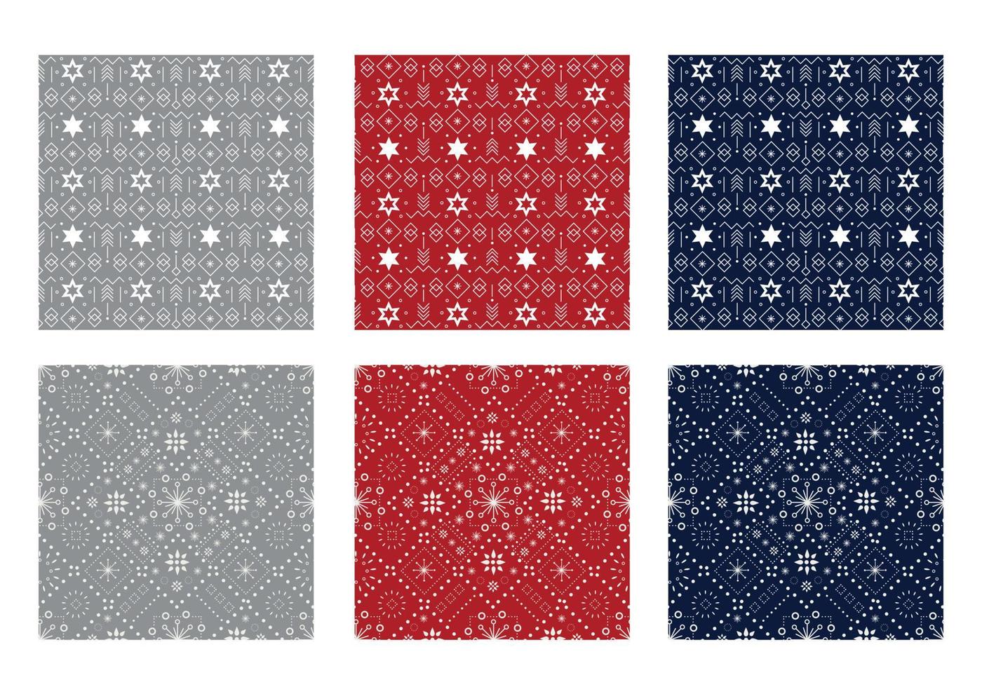 Christmas classical patterns vector