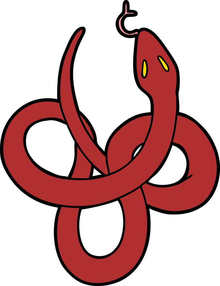 serpiente linda de dibujos animados vector