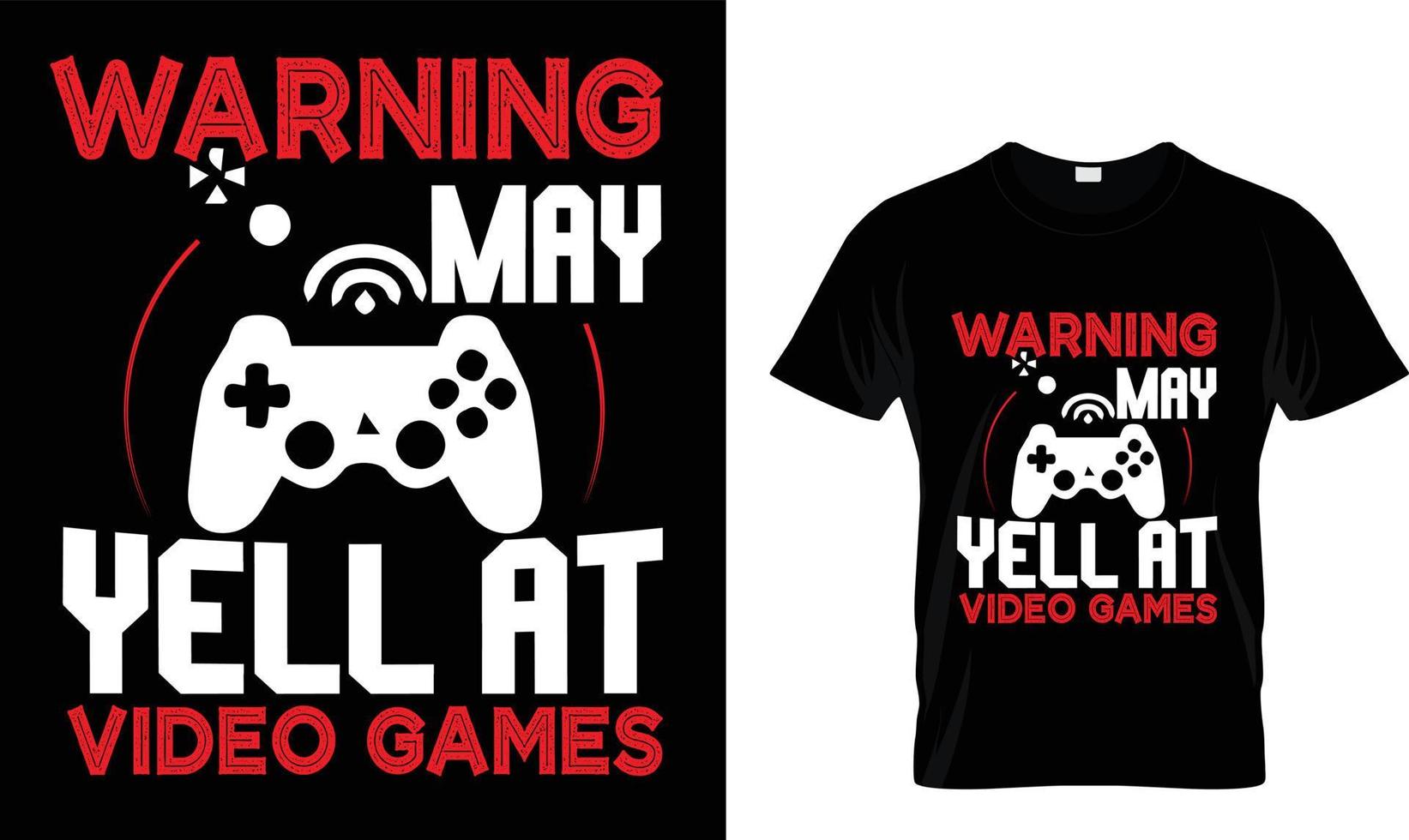 Warning may yell at..T-shirt design vector