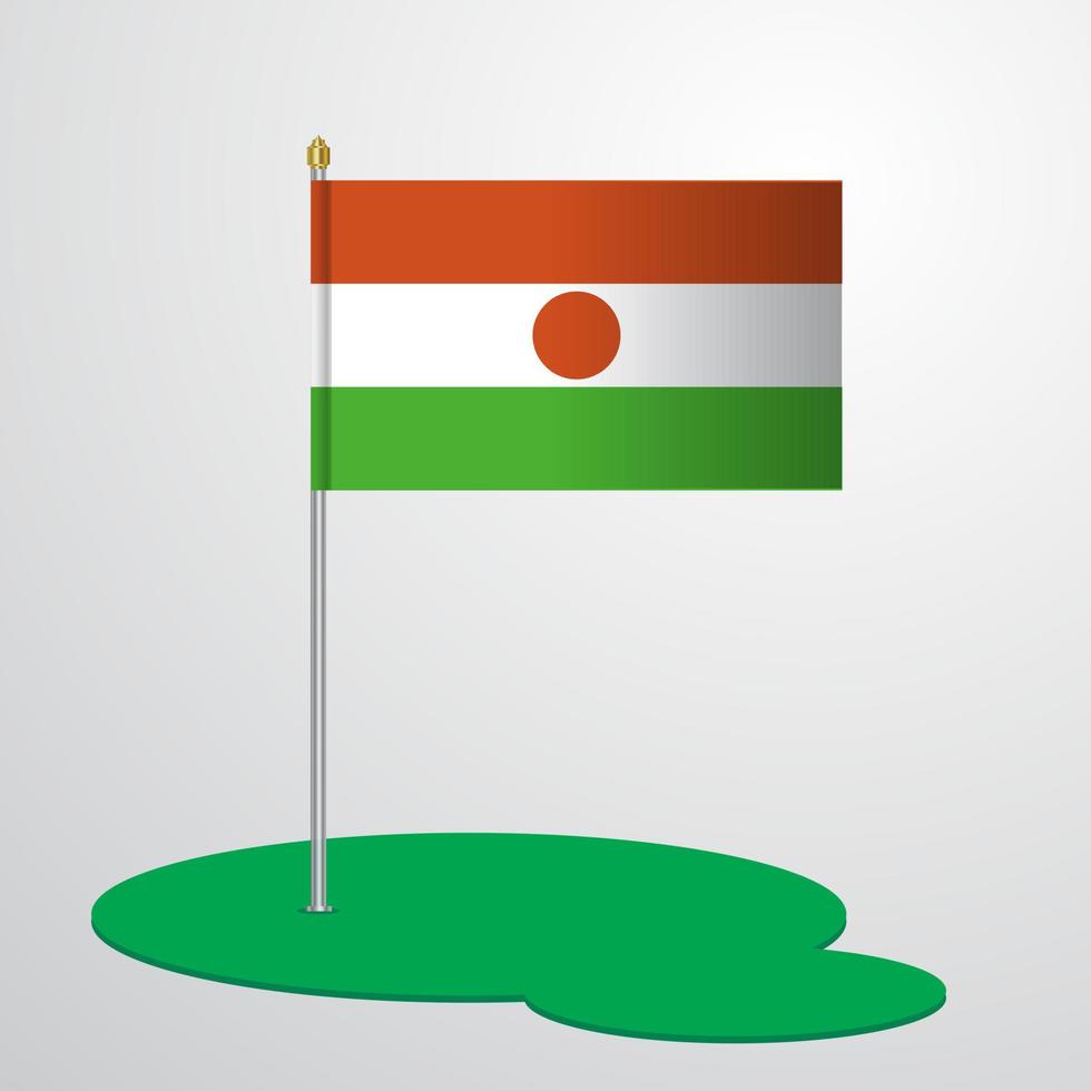 Niger Flag Pole vector