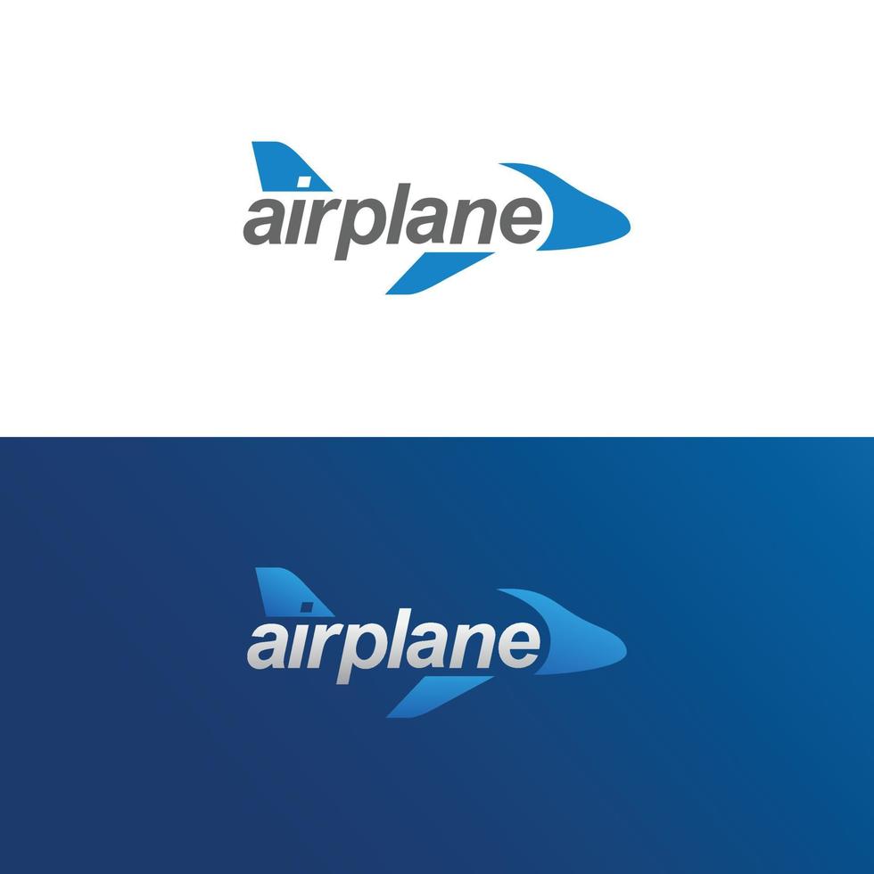 avión volador. vector del logotipo del avión. icono de avión signo simple. transporte aéreo. ilustración vectorial