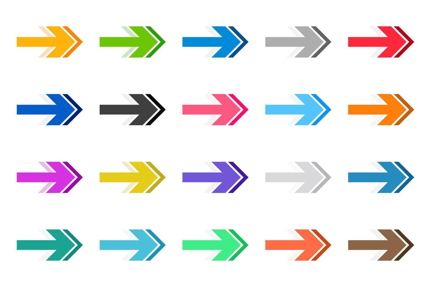 Set of arrow direction icons vector
