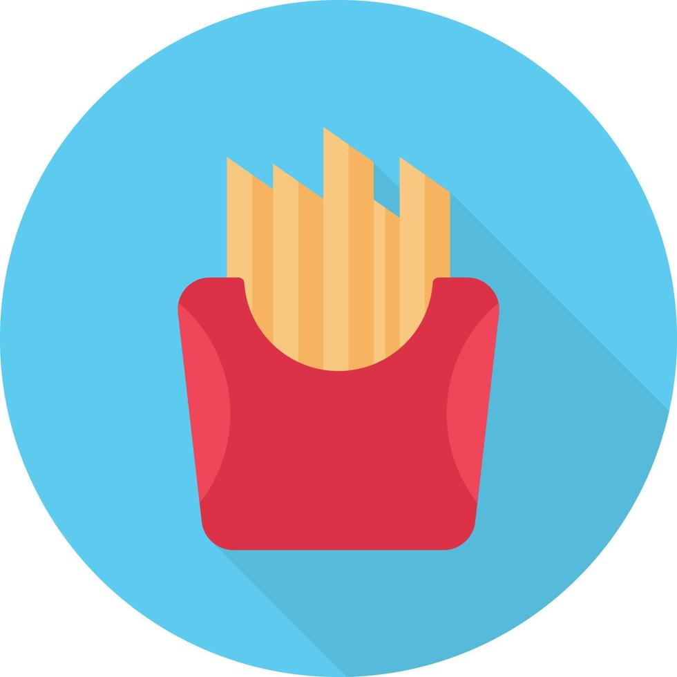 papas fritas ilustración vectorial sobre un fondo. símbolos de calidad premium. iconos vectoriales para concepto y diseño gráfico. vector