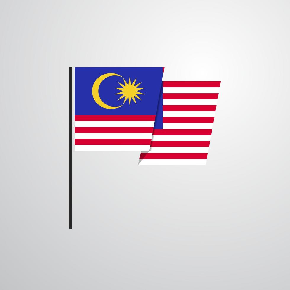 Malaysia waving Flag design vector