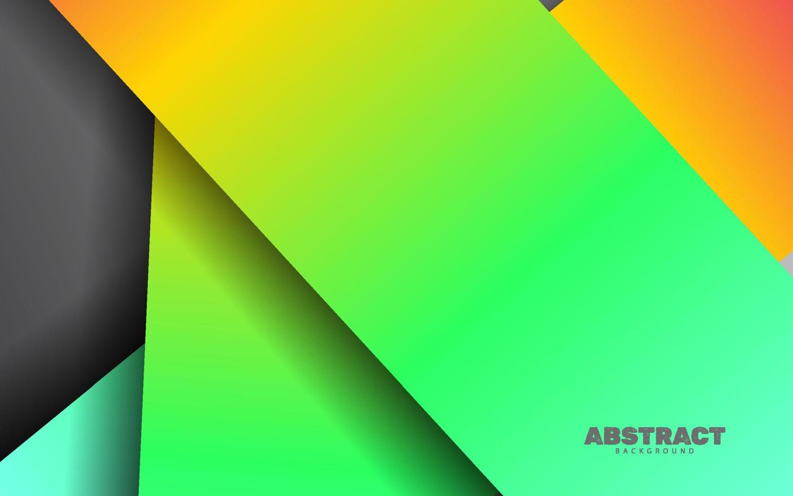 Abstract overlap papercut green color background vector