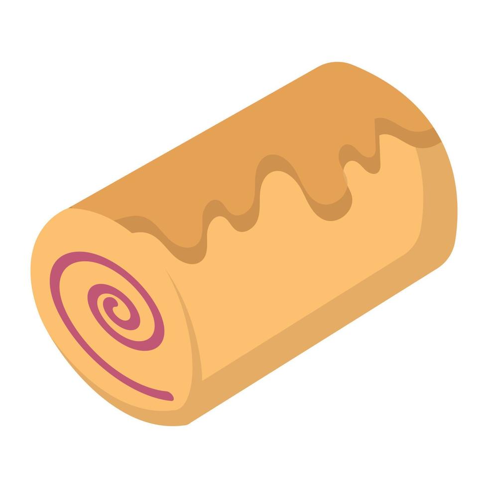 ilustración de vector de rollo de dulces en un fondo. símbolos de calidad premium. iconos vectoriales para concepto y diseño gráfico.