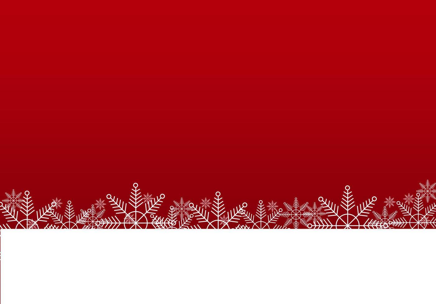 banner web con copos de nieve. fondo rojo con espacio para tus deseos, tarjeta navideña simple con copos de nieve, feliz navidad. ilustración vectorial vector