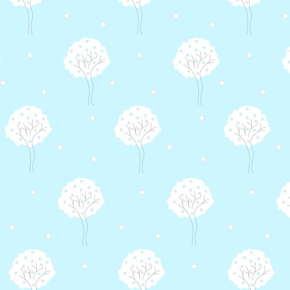 Seamless winter forest background. Hand Drawn. Great for wall art design, wrapping, fabric, textile, pillow or blanket prints, etc.Vector illustration vector