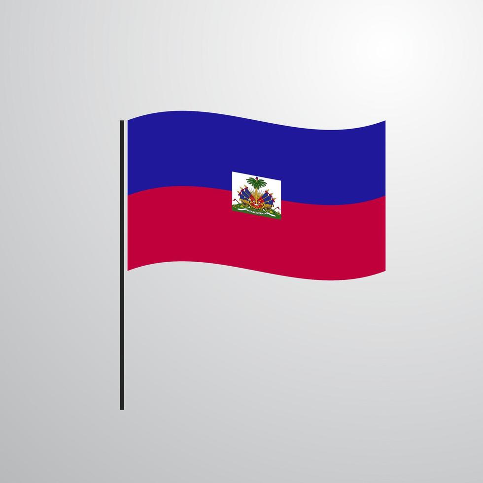 Haiti waving Flag vector