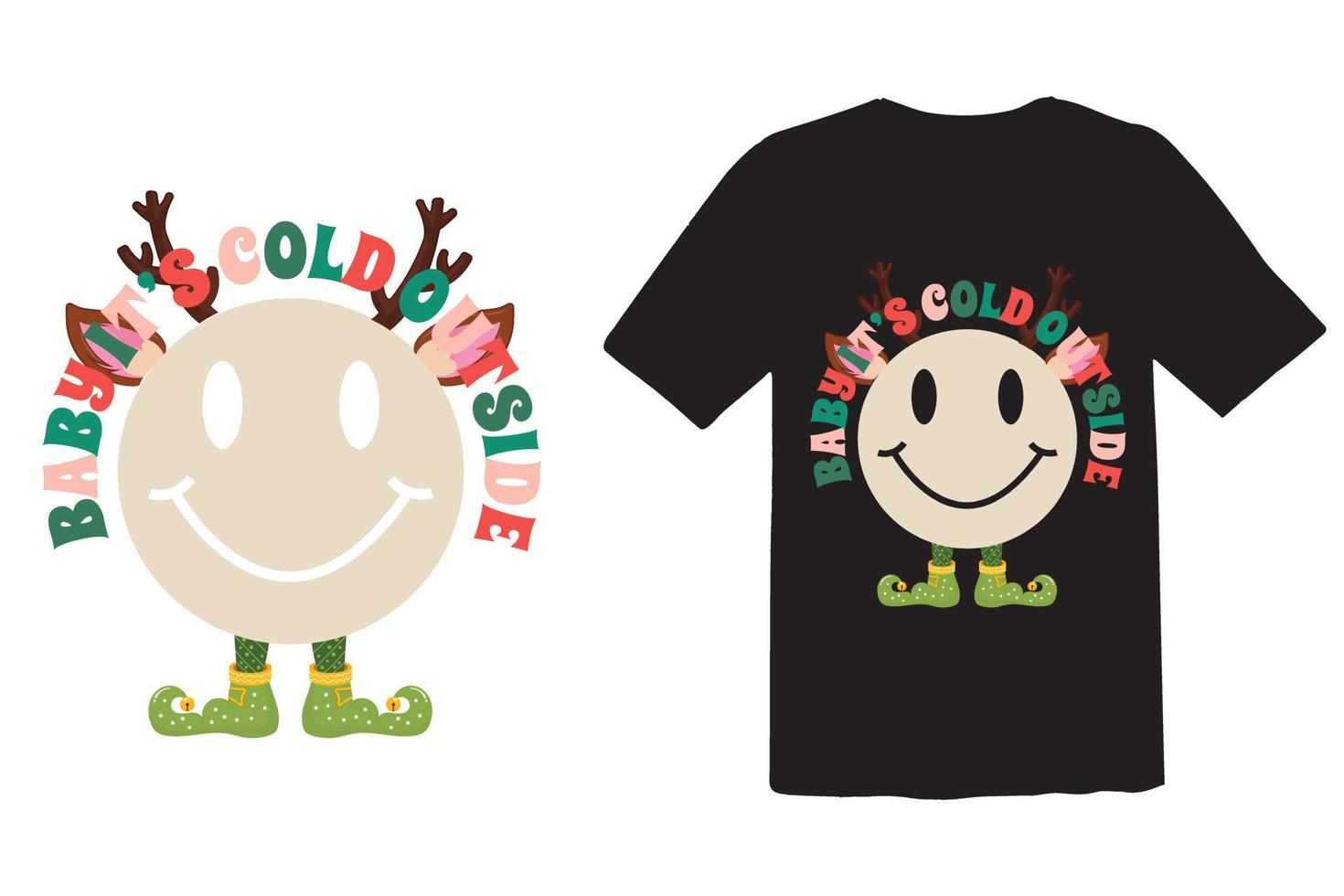 Christmas  Design Vector T-Shirt Design File