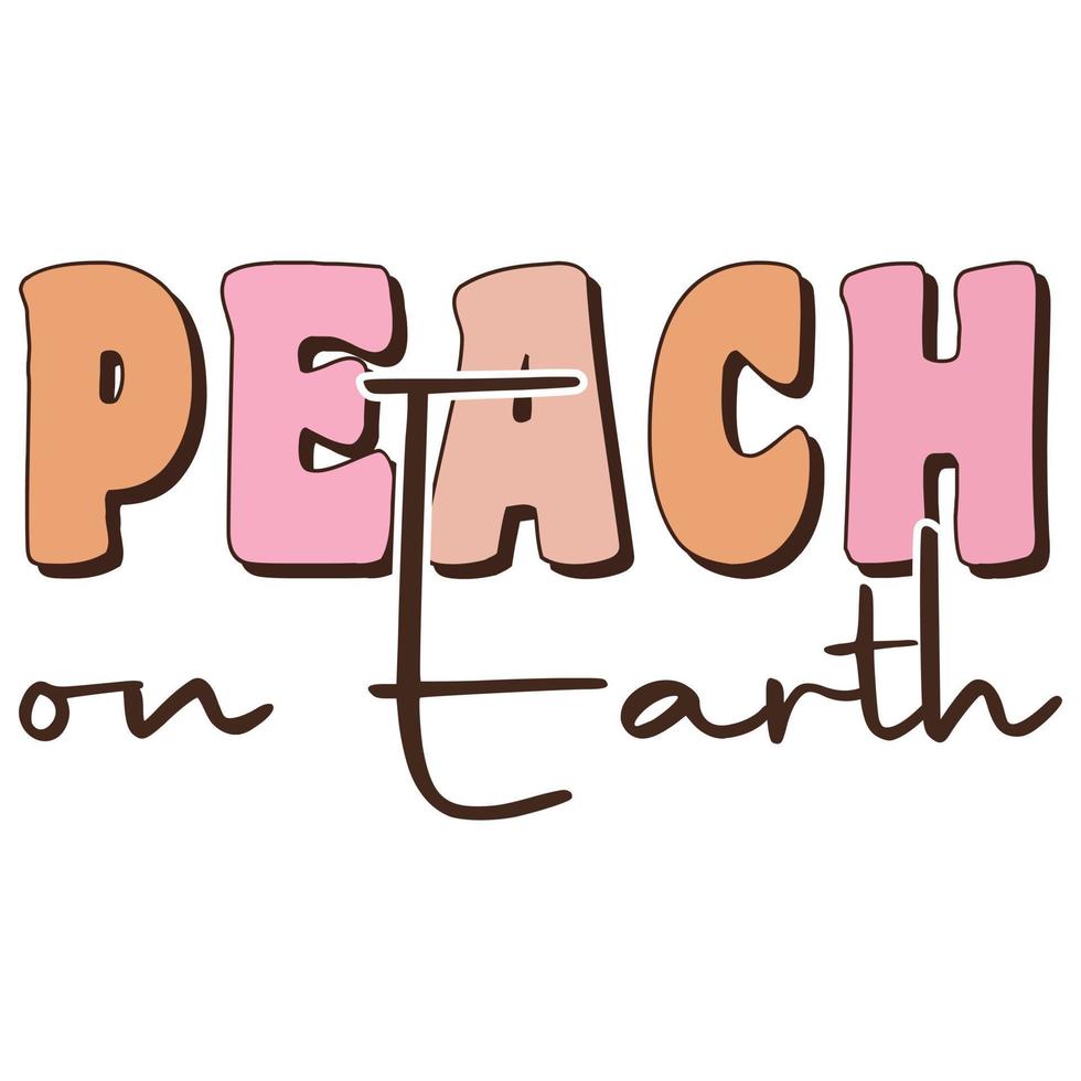 Peach on Earth vector