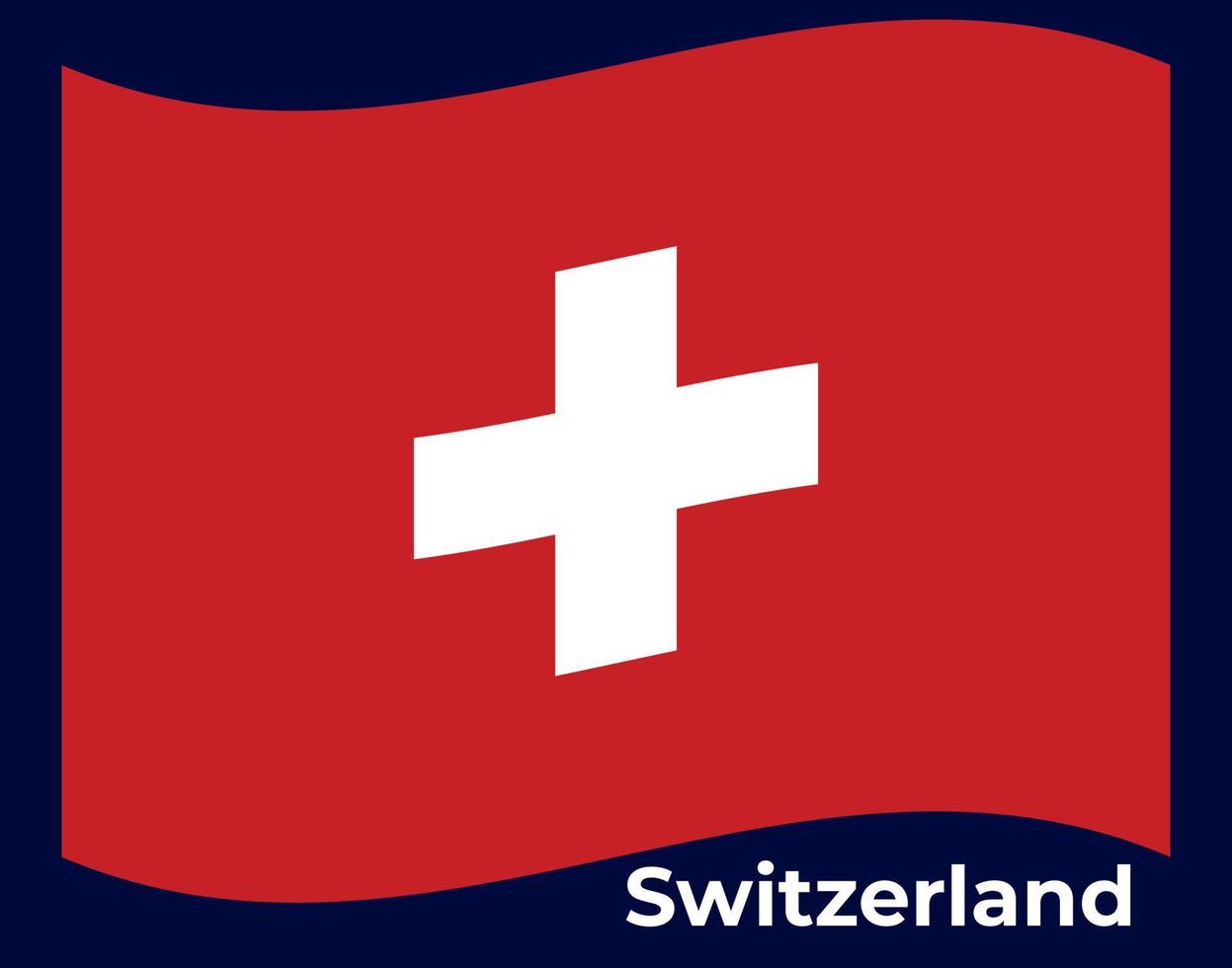 Ilustración de vector de bandera suiza