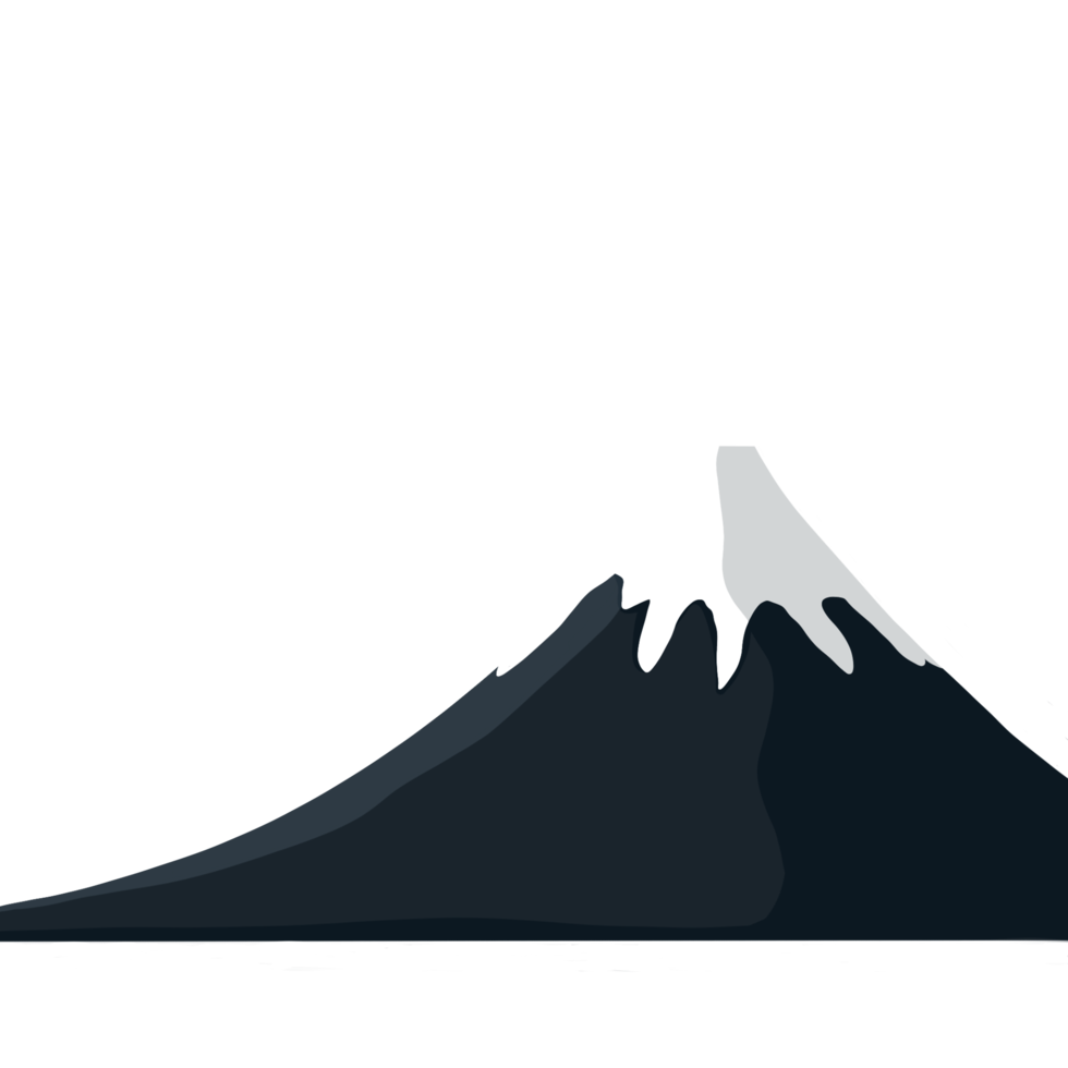 Fuji Mountain. Illustration of mountain. png