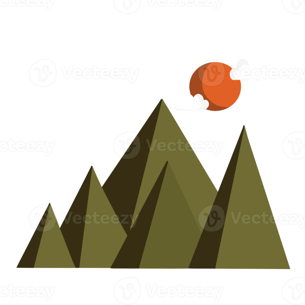 Illustration of mountains. png