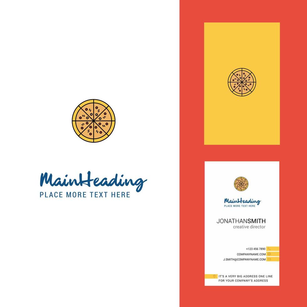 Pizza Creative Logo and business card vertical Design Vector