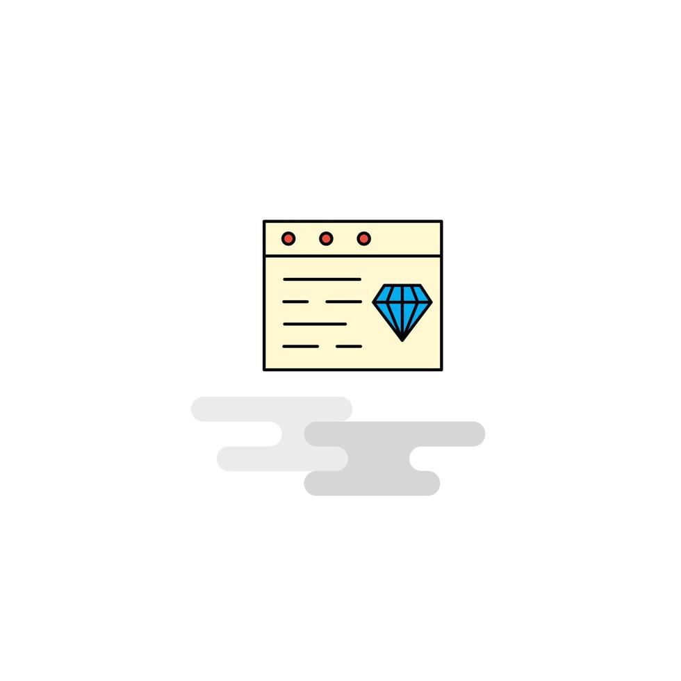 joyas planas en el vector del icono del sitio web