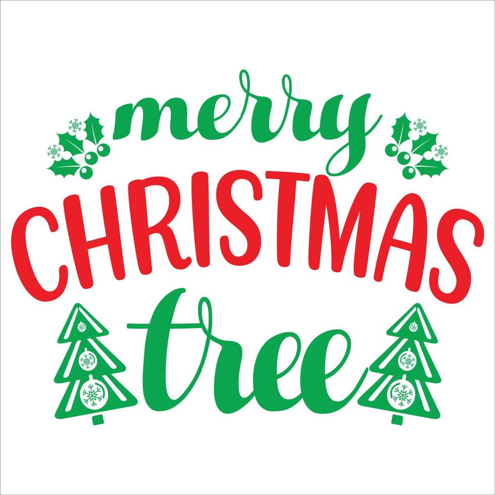 Merry Christmas Tree shirt print template, funny Xmas shirt design