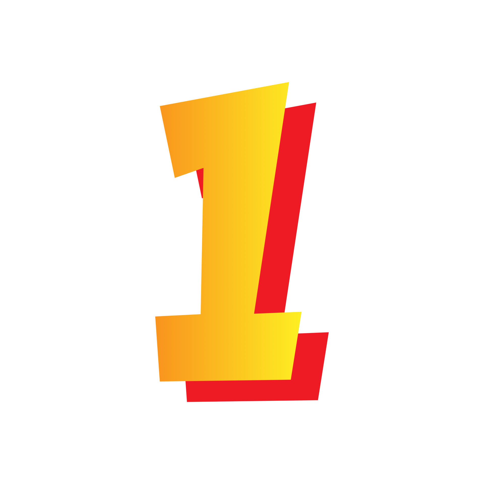 Comic style number 1 with transparent background. png file 14038035 PNG