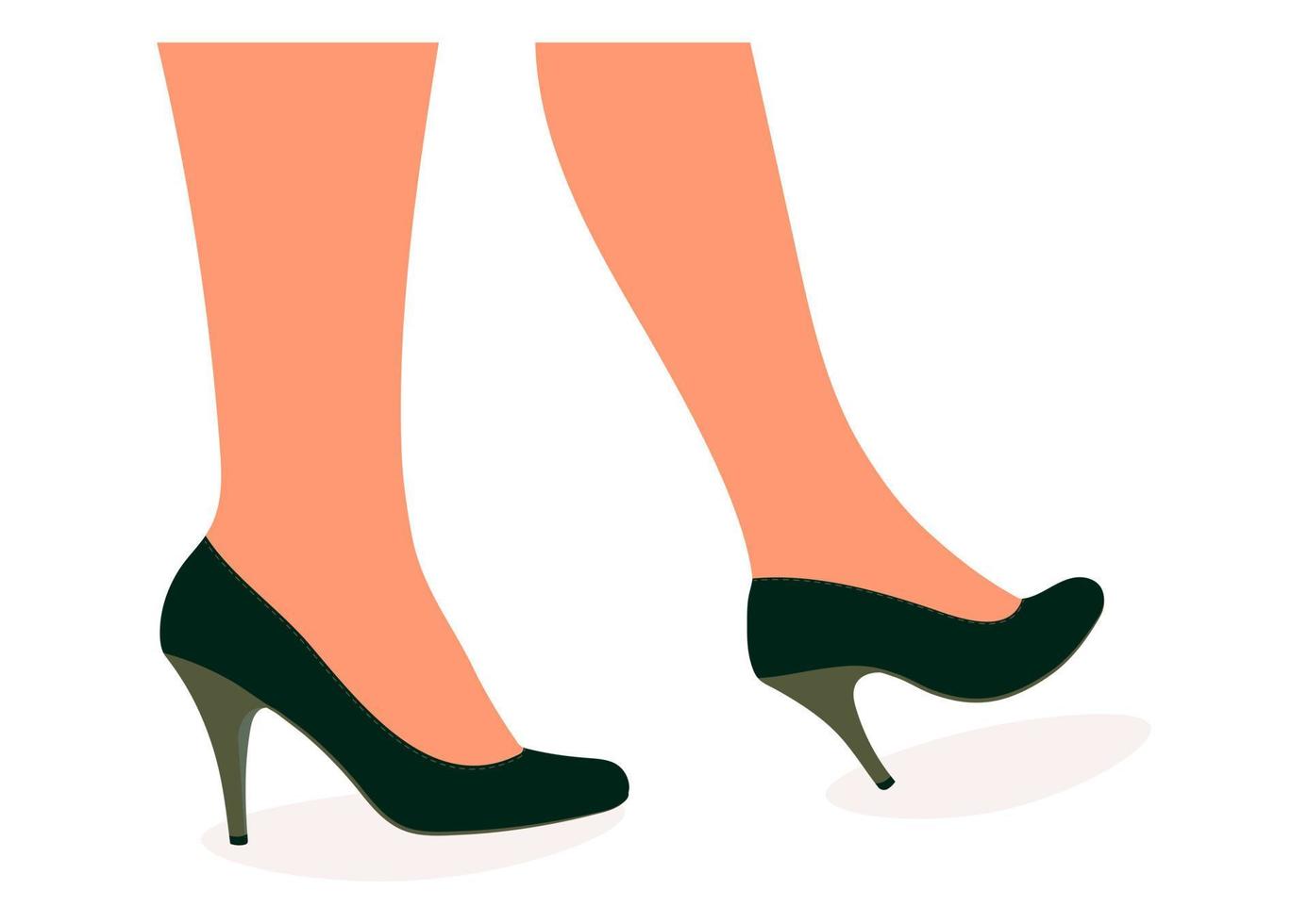 Woman legs in high heel shoes. Women shoe model. Stylish accessory vector