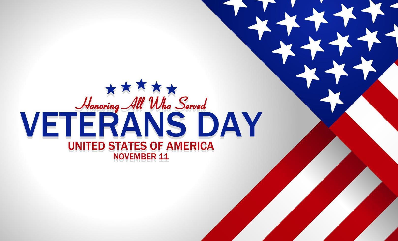 Lettering United States Veterans Day theme. Vector illustration. Suitable for Poster, Banners, background and greeting card.