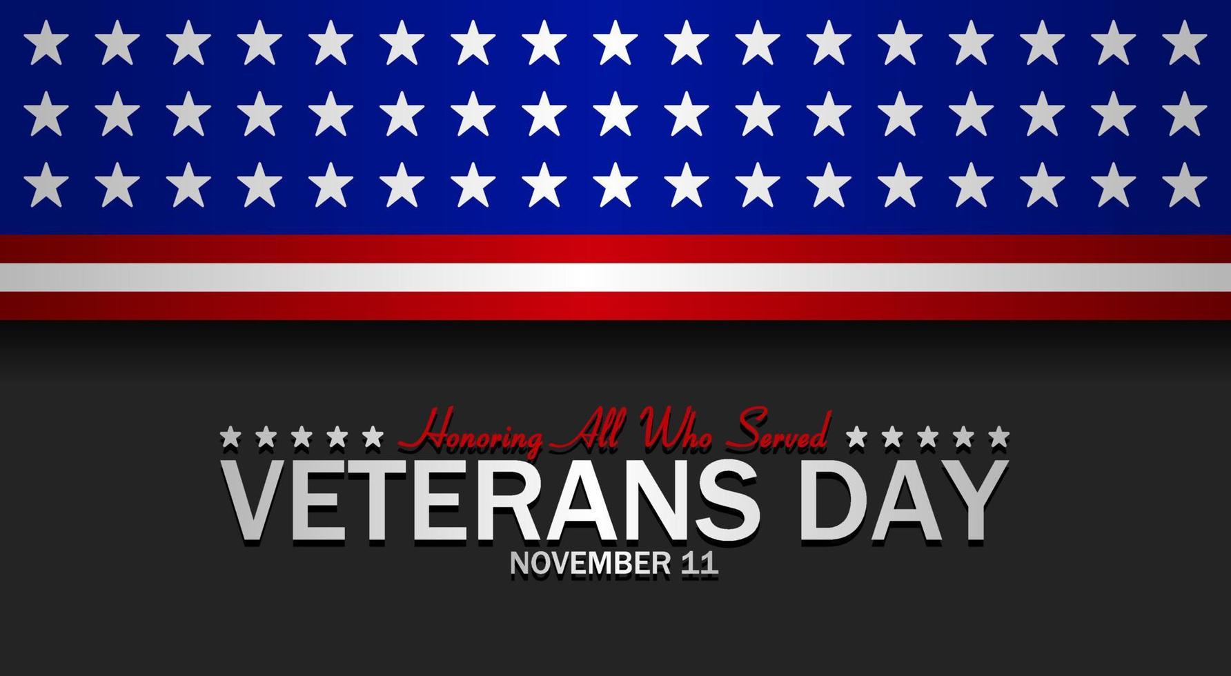 Lettering United States Veterans Day theme. Vector illustration. Suitable for Poster, Banners, background and greeting card.