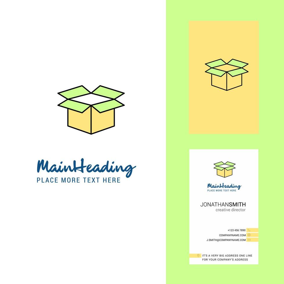 Carton Creative Logo and business card vertical Design Vector