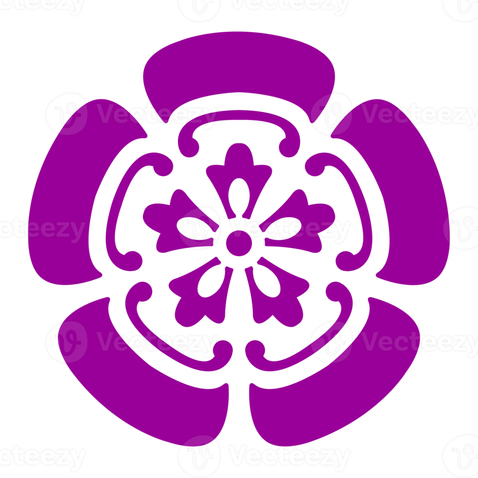 kamon fleur violette png