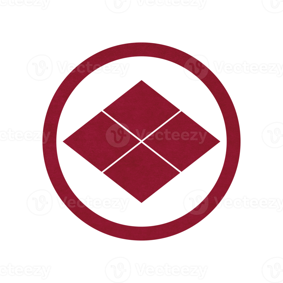 rood kamon met 4 zuigtabletten in een cirkel png