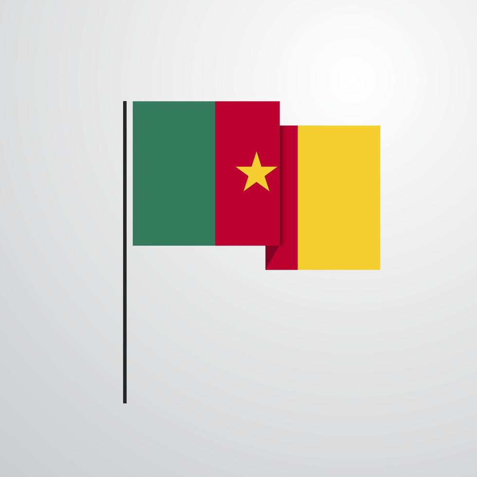 Cameroon waving Flag design vector