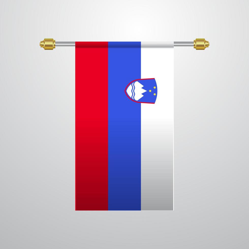 bandera colgante de eslovenia vector
