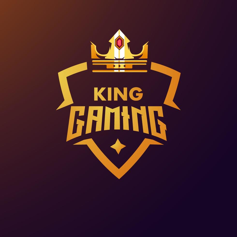 Crown illustration for team gaming vector