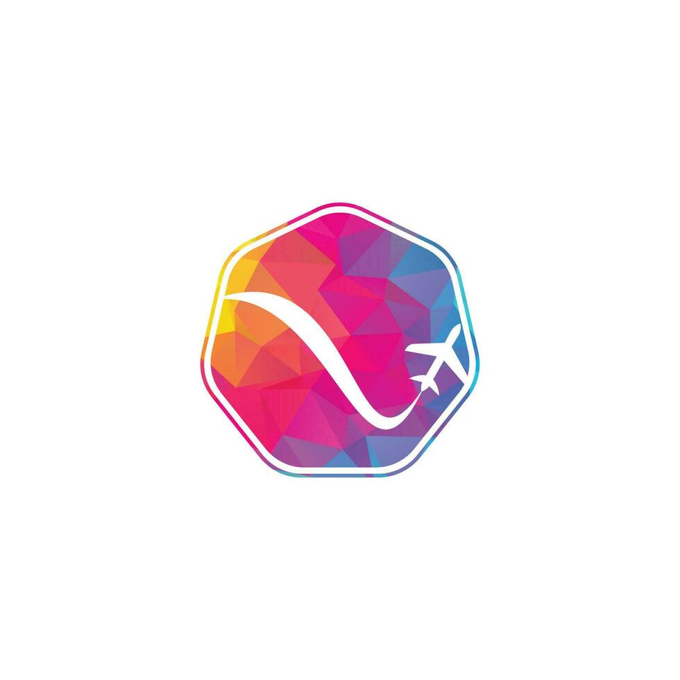 logotipo de viaje en avión. vector