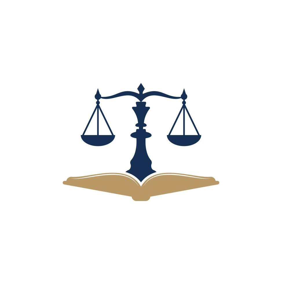 Law education logo design. Vector Libra and open book logo combination.