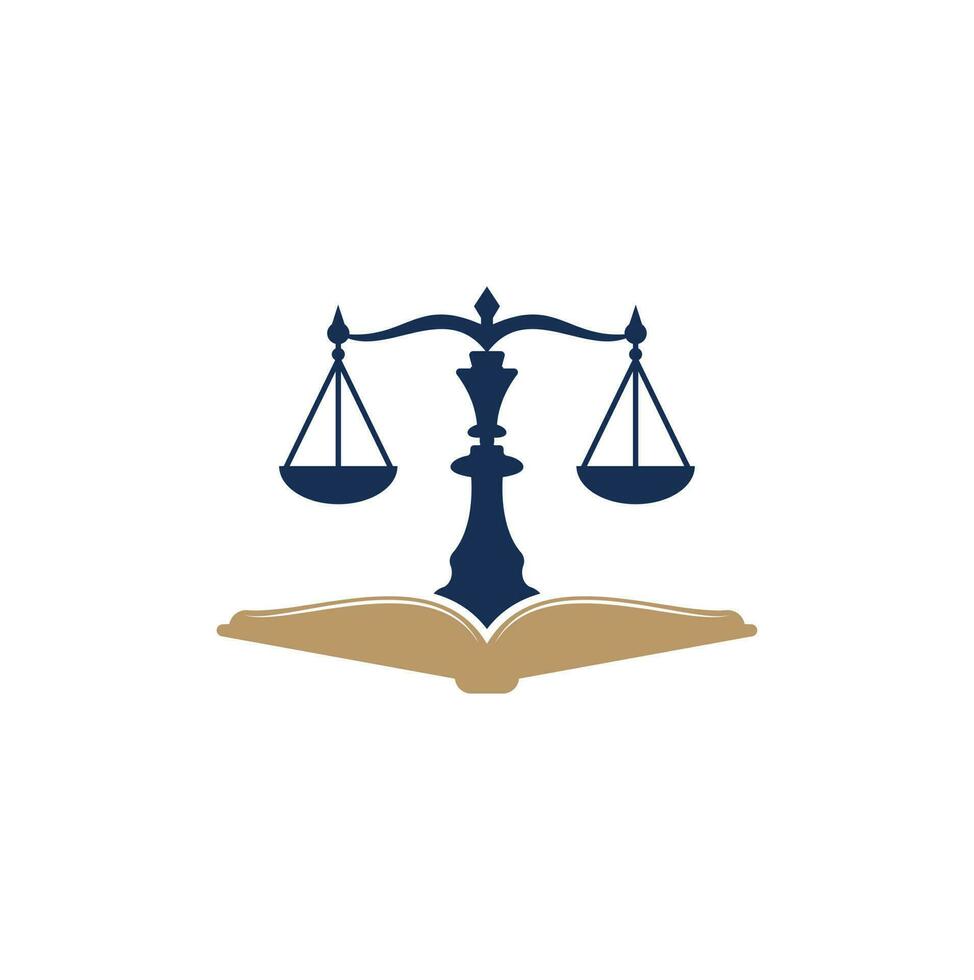 Law education logo design. Vector Libra and open book logo combination.