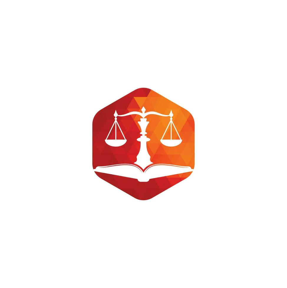 Law education logo design. Vector Libra and open book logo combination.