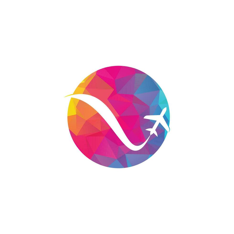 logotipo de viaje en avión. vector