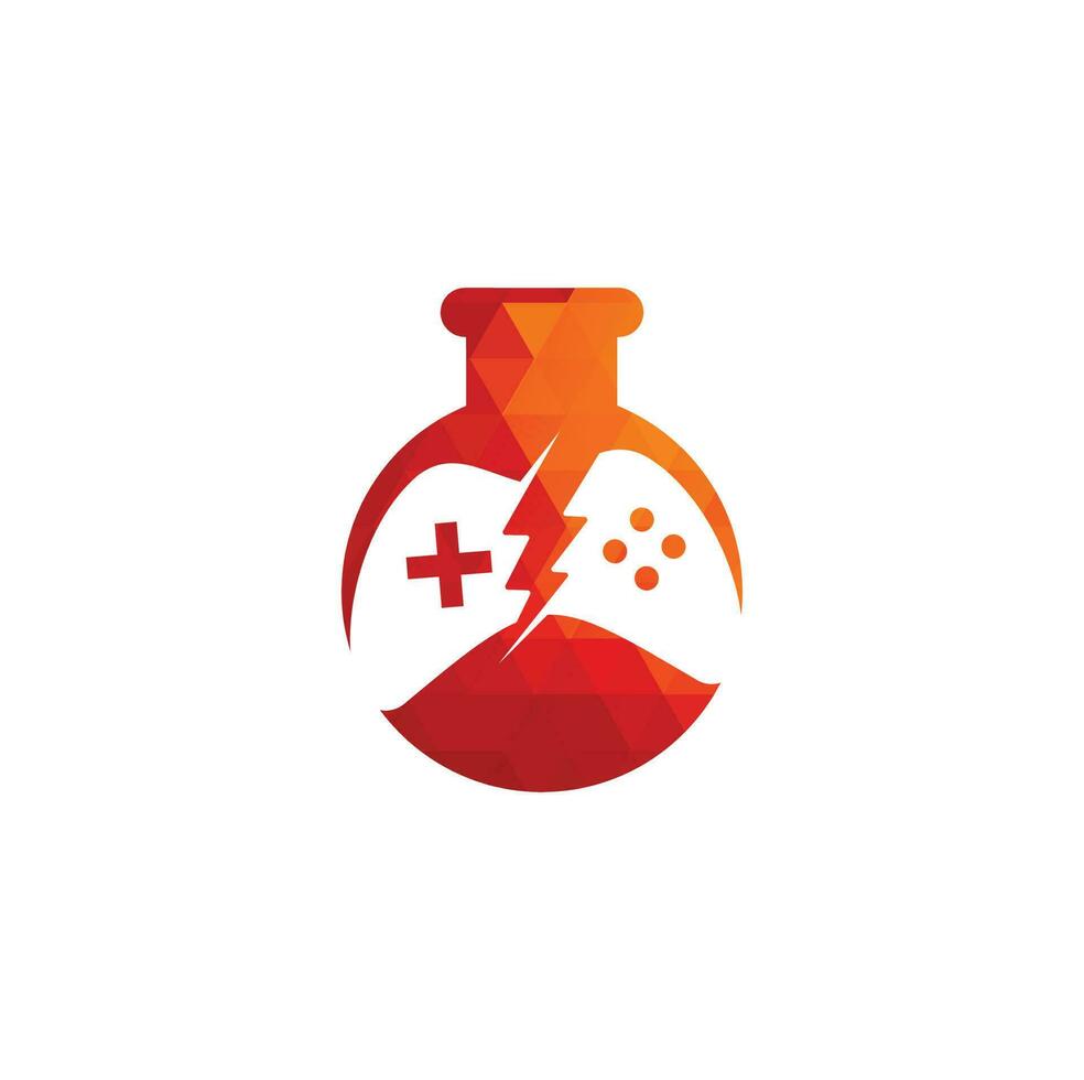 diseño del logotipo del laboratorio de juegos. concepto de diseños de logotipos de juegos. vector