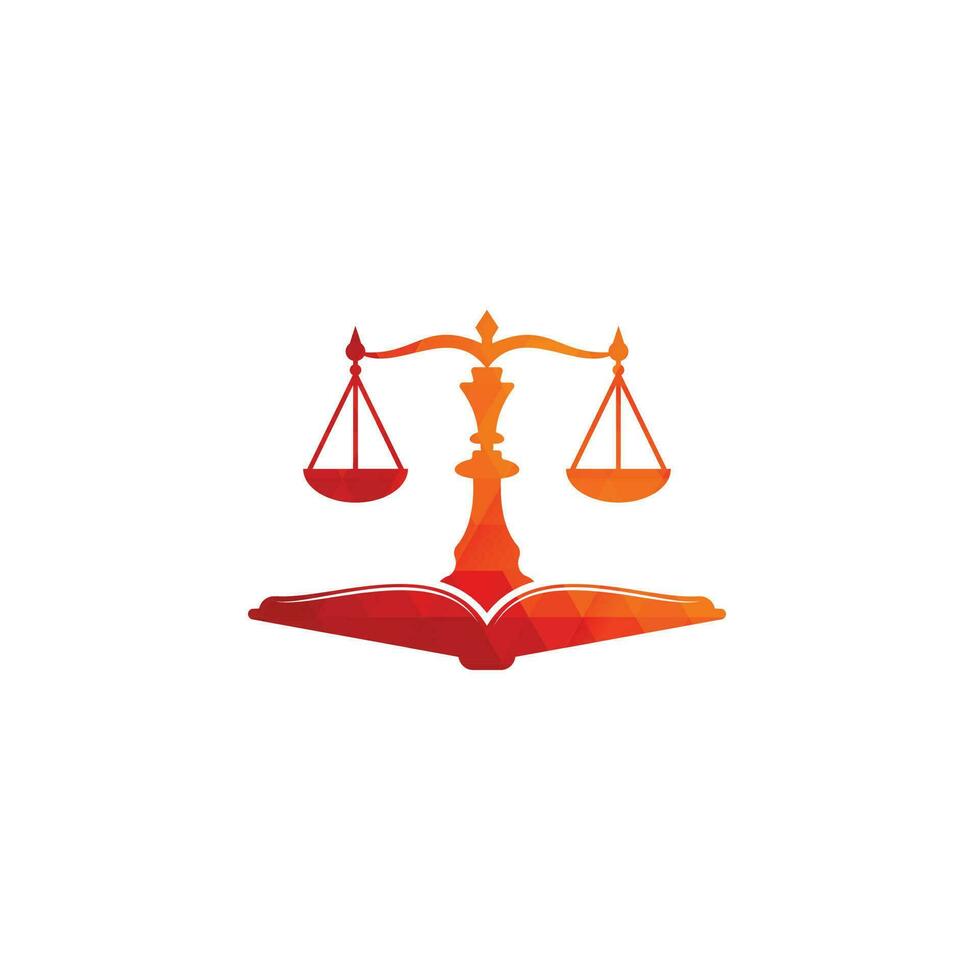 Law education logo design. Vector Libra and open book logo combination.