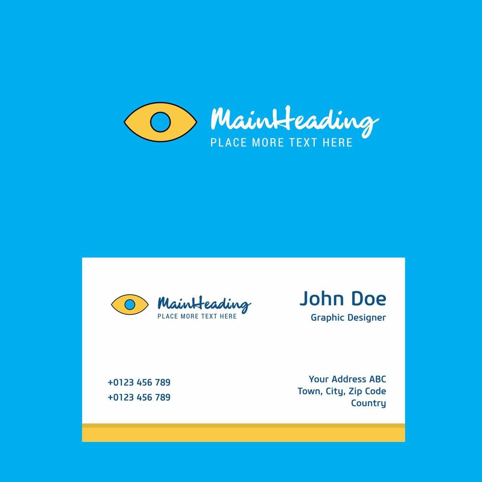diseño de logotipo de ojo con plantilla de tarjeta de visita elegante vector de identidad corporativa