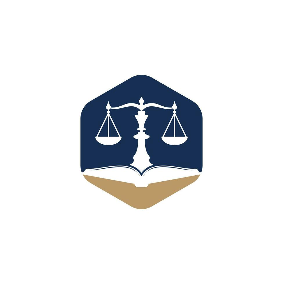 diseño del logotipo de educación jurídica. vector libra y combinación de logotipo de libro abierto.