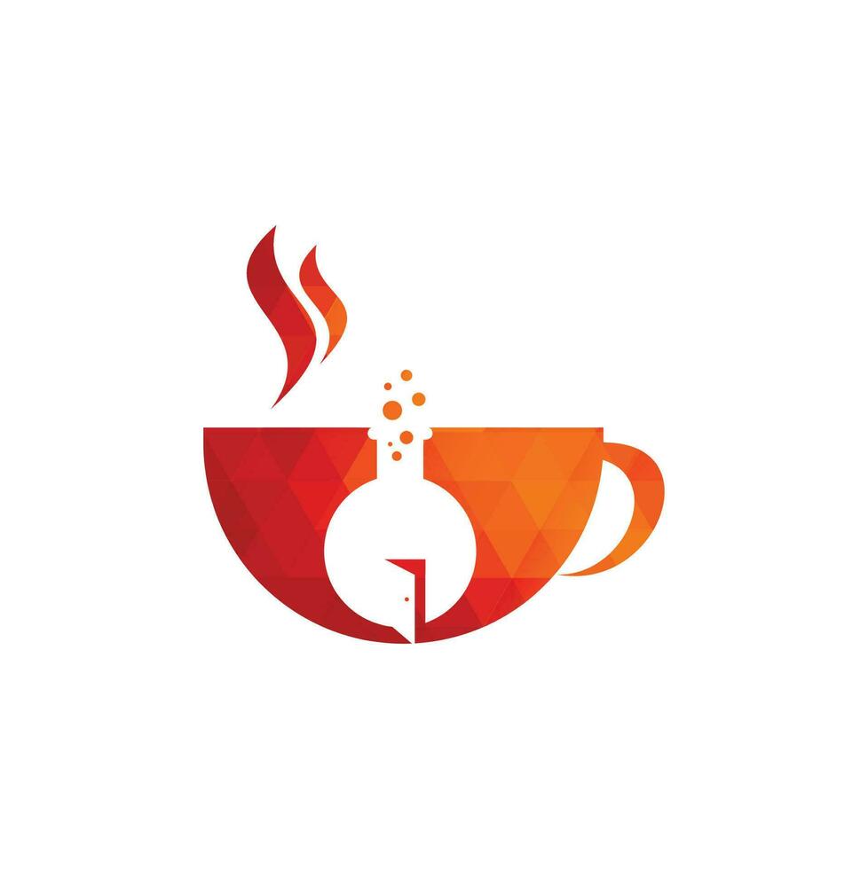 Coffee lab logo design vector template
