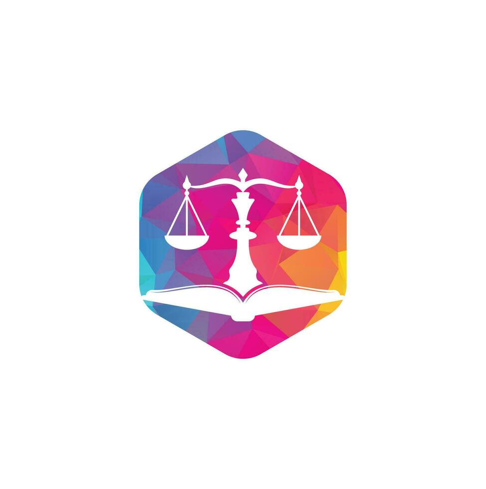 Law education logo design. Vector Libra and open book logo combination.