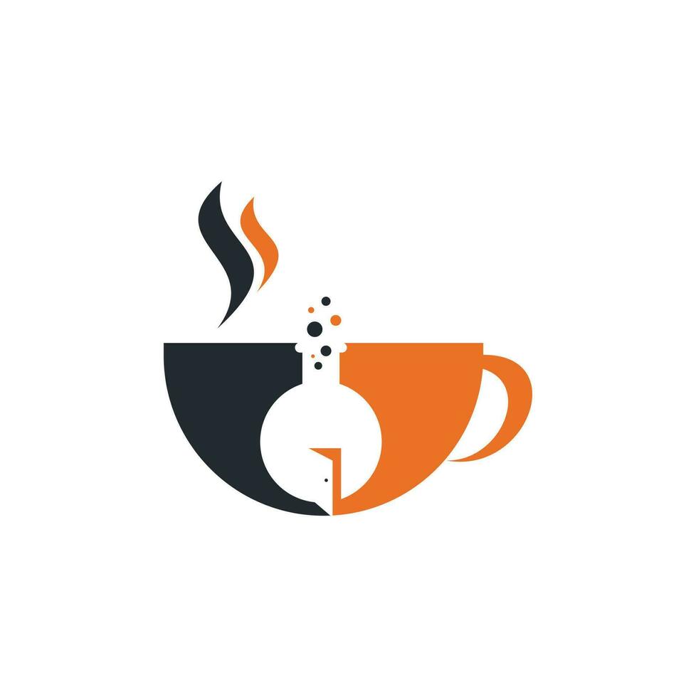 Coffee lab logo design vector template
