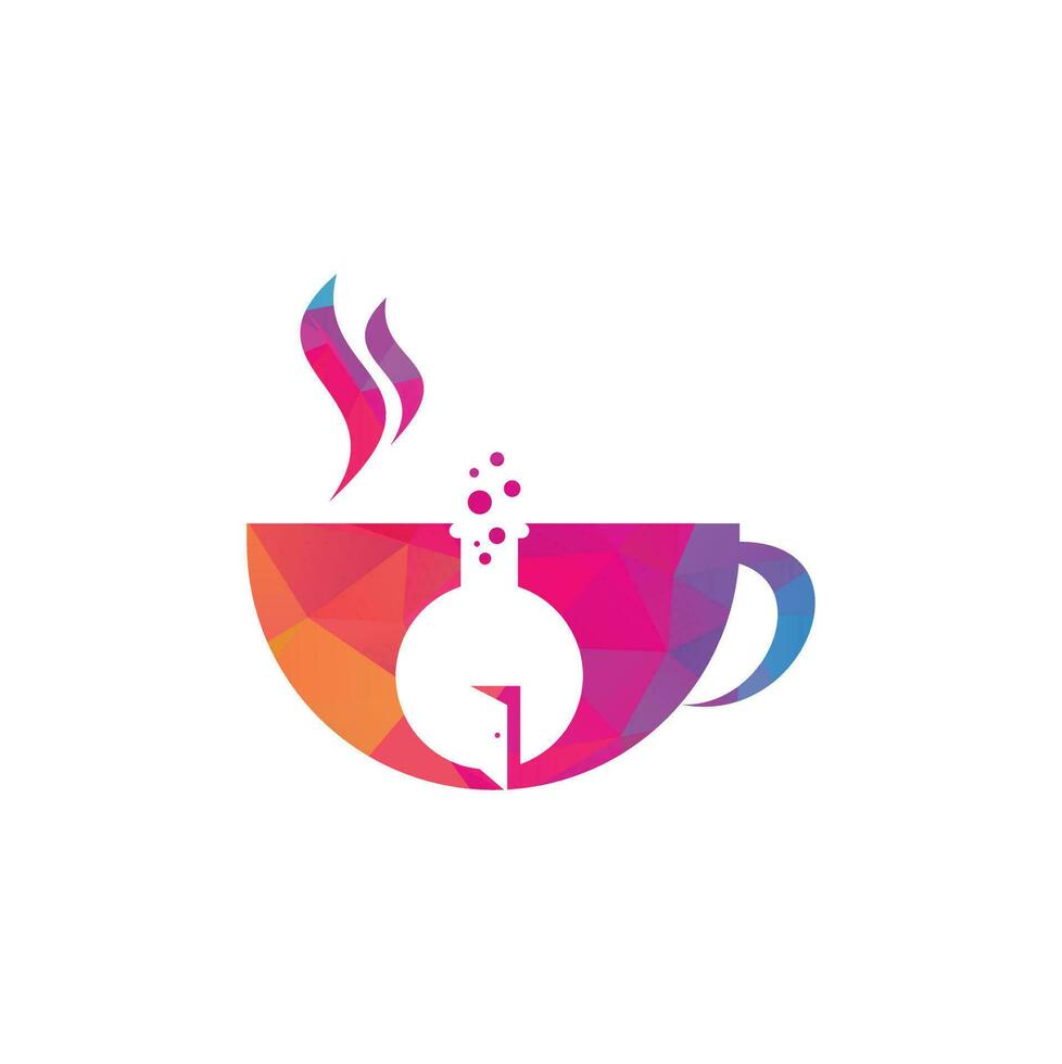 Coffee lab logo design vector template