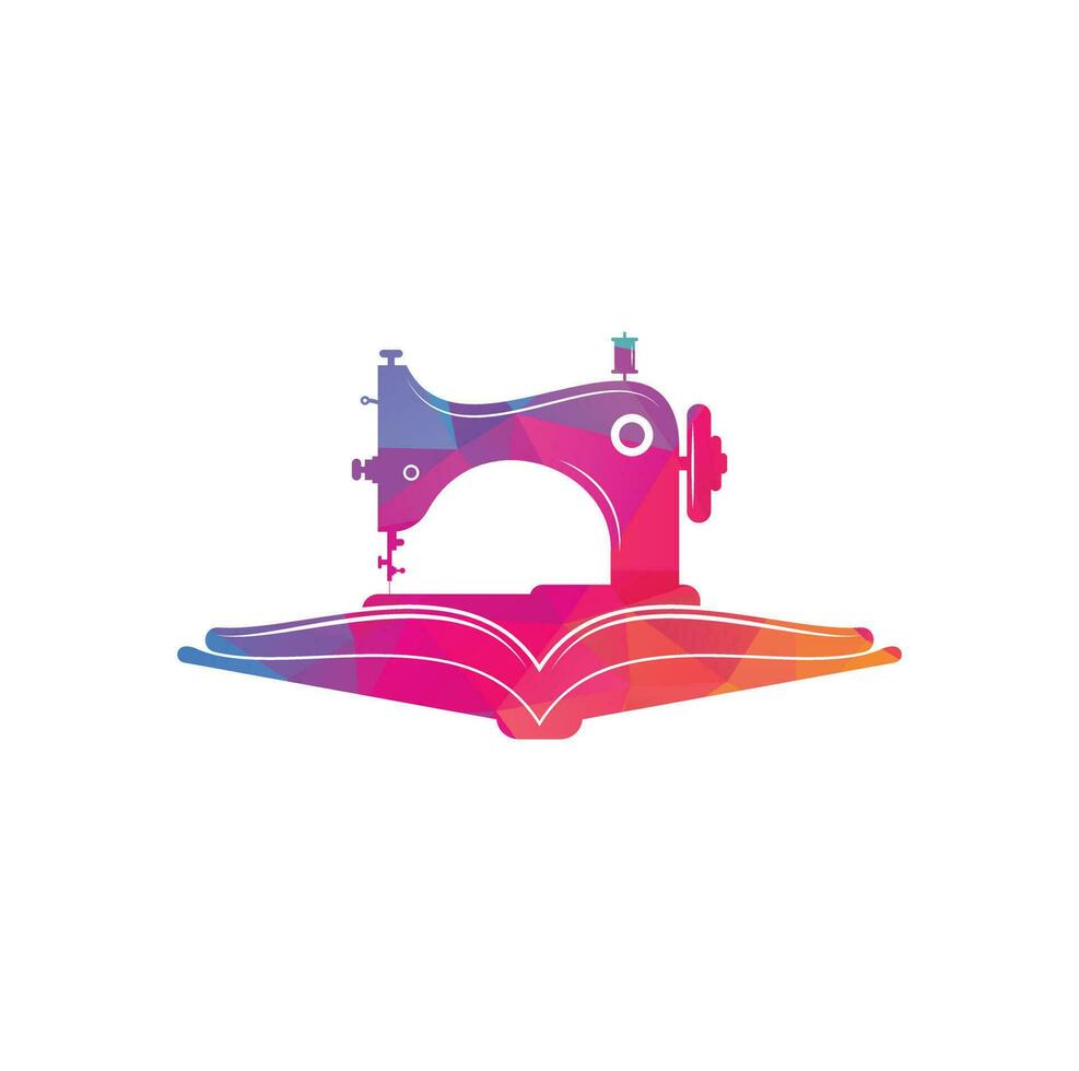 Book Manual sew machine logo. Simple illustration of manual sew machine icon. vector