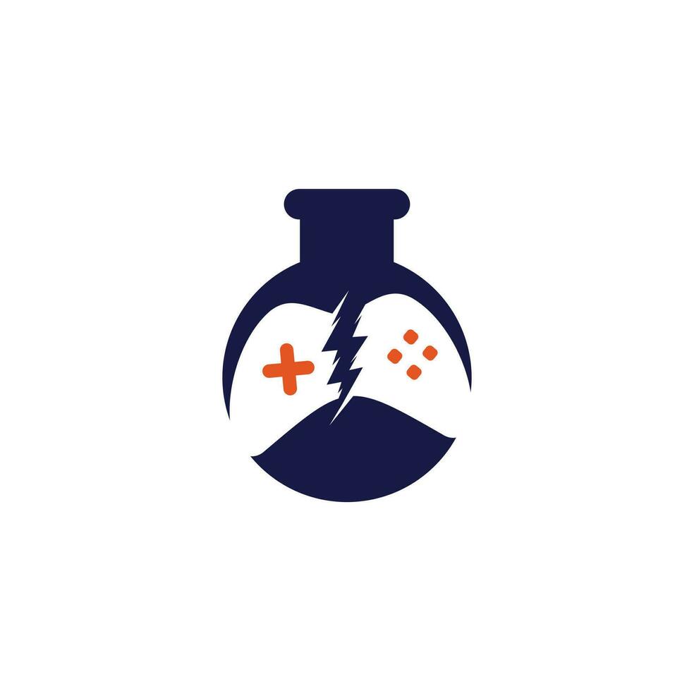 diseño del logotipo del laboratorio de juegos. concepto de diseños de logotipos de juegos. vector