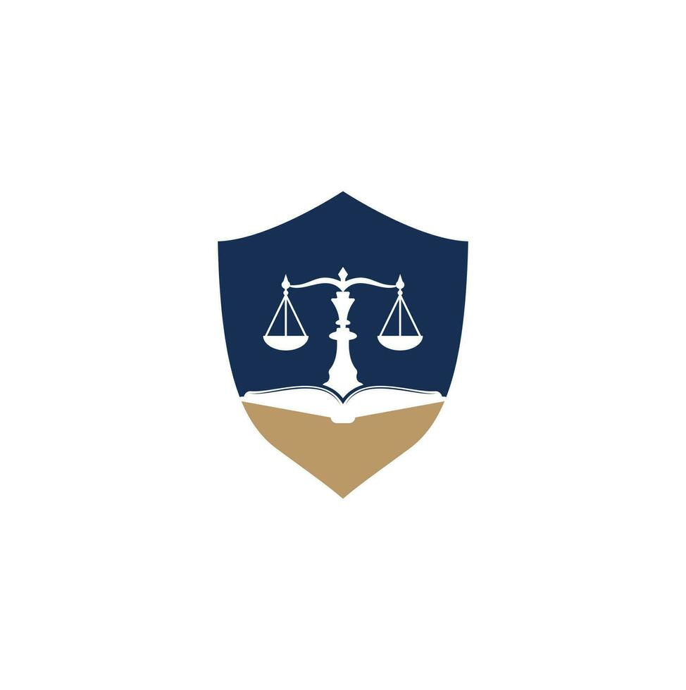 diseño del logotipo de educación jurídica. vector libra y combinación de logotipo de libro abierto.