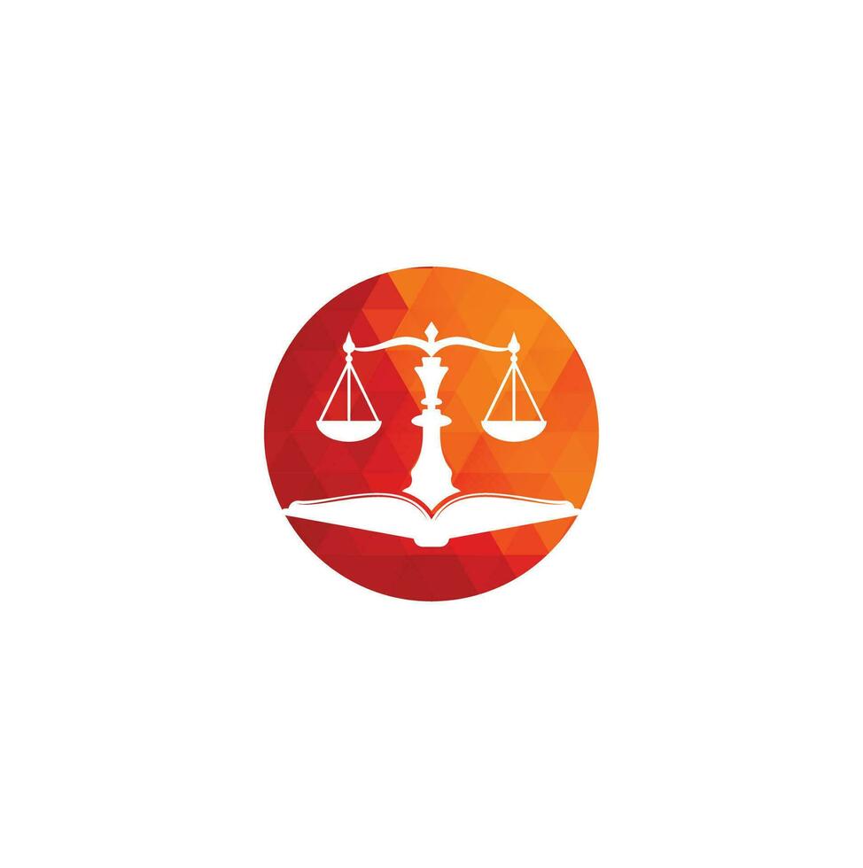 Law education logo design. Vector Libra and open book logo combination.