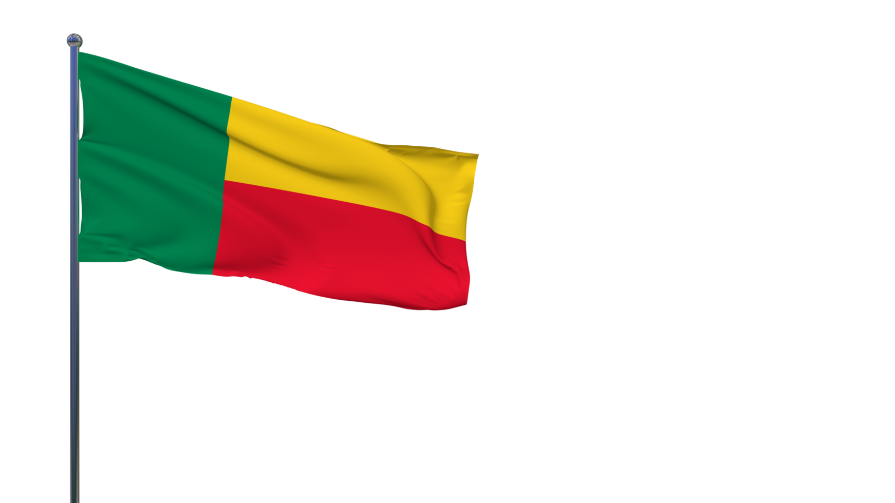 Benin vlag golvend in de wind 3d weergave, nationaal dag, onafhankelijkheid dag png